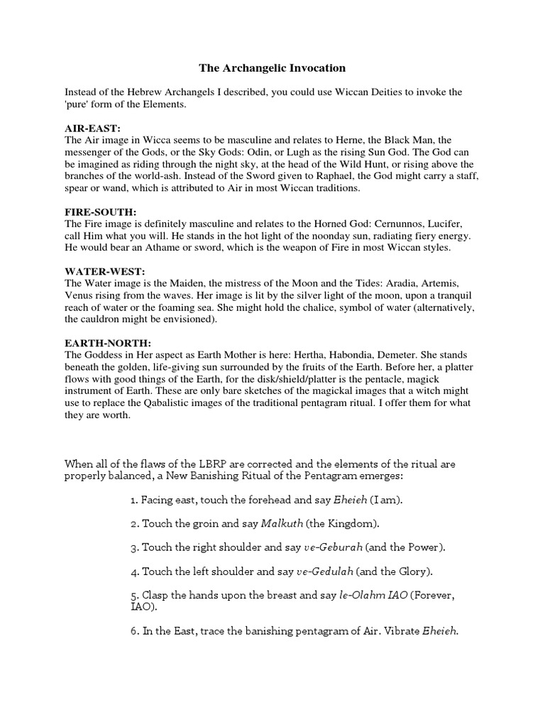 Wiccan Elemental Invocation Guide | PDF | Wicca | Supernatural Legends
