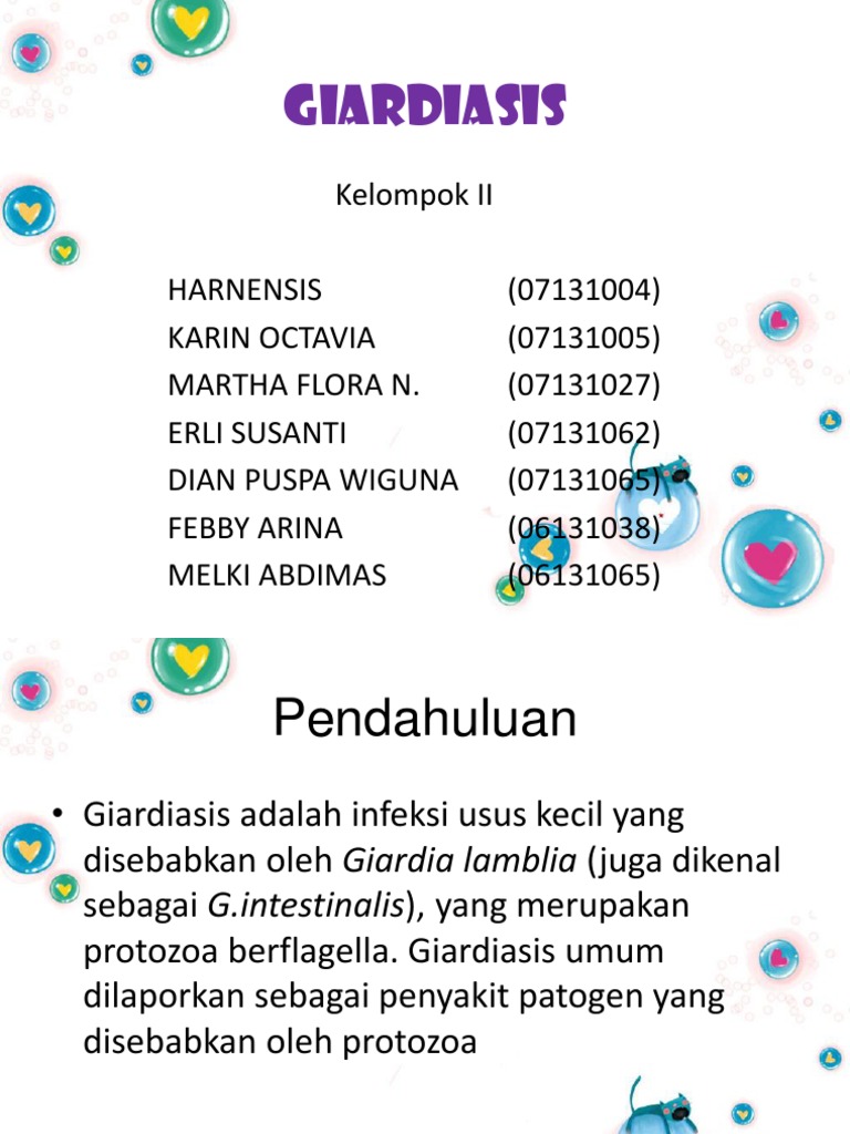 giardiasis jelek