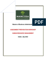 Assessment Prep HRM MBA July 2013