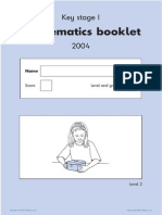 Ks1 Mathematics 2004 Level 2 Mathematics Booklet TEGAN