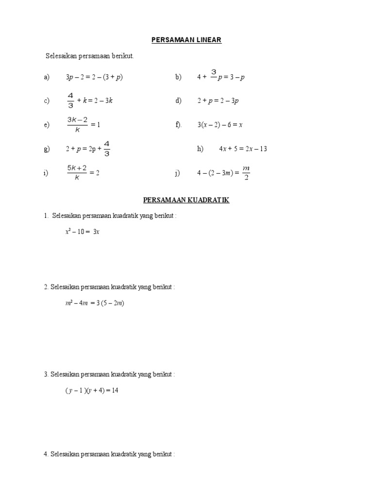 Soalan Topikal Matematik Tingkatan 1 - Indeday u