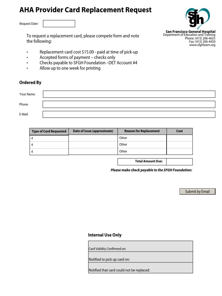 Replacement Card Request | PDF