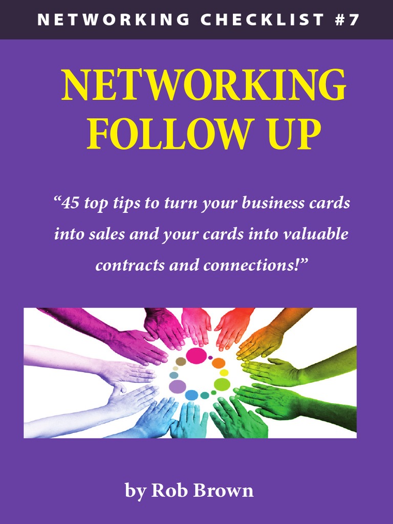 45 Powerful Networking Follow Up Tips | PDF | Social Network ...