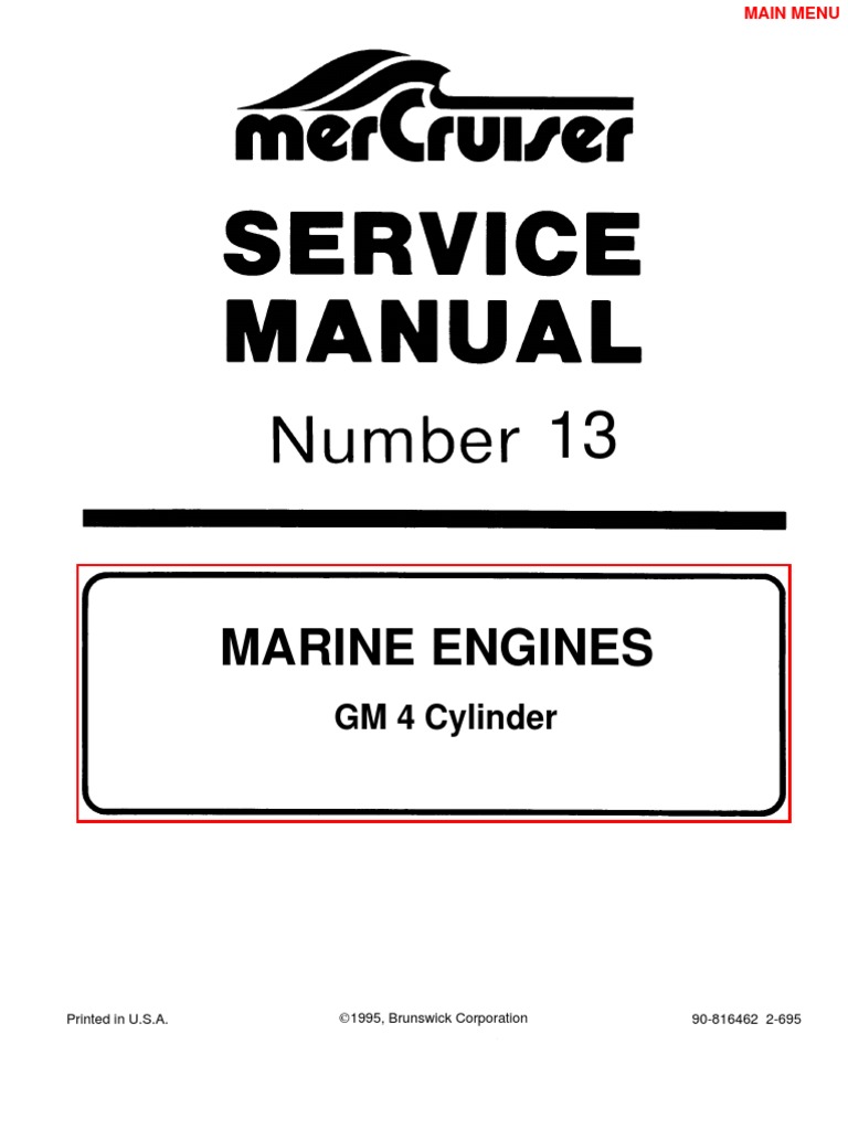 Mercruiser Engine Removal Manual