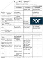 Amity University Revised Exam Schedule