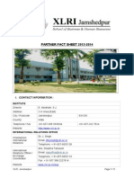 XLRI Fact Sheet 2013 2014