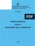 Pub SME 6566 Reg Uniformi 2009 - Regolamento Sulle Uniformi Dell'esercito