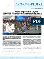 Economía Plural:técnicos Del MEFP Explican La Ley de Servicios Financieros A Fabriles de Enatex