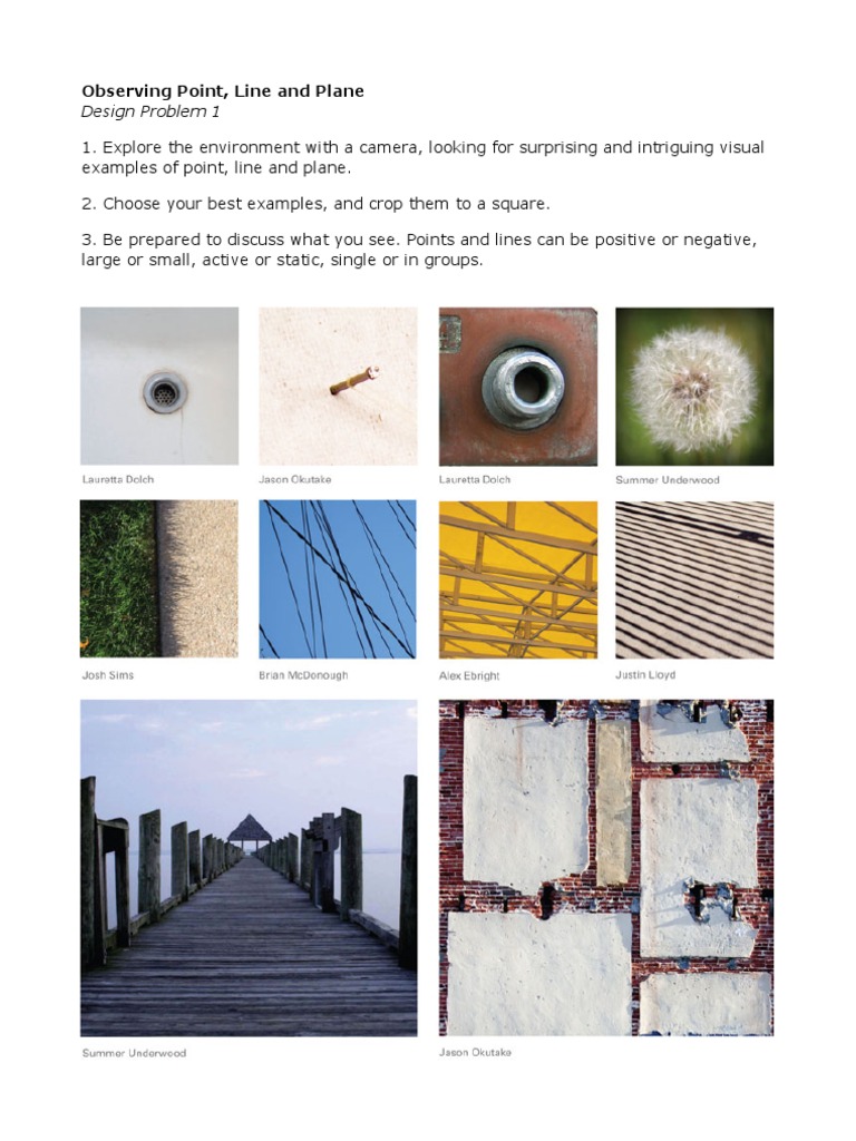 Real-Life Examples of Points, Lines, and Planes | PDF | Asymmetry ...