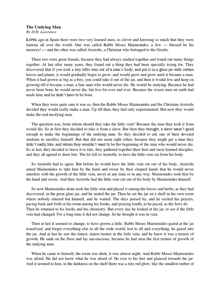 The Undying Man: A Tale of Creation | PDF | Maimonides | Prayer
