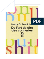 De L - Art de Dire Des Conneries - HG Frankfurt PDF