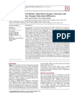 Correlation Between Pediatric Open Heart Surgery Outcomes and Arterial-Mixed Venous Oxygen Saturation Differences