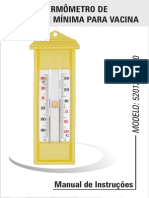 Termômetro vacina temperatura máxima mínima