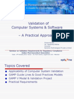 Validation of Automated Systems & Software - A Practical Approach