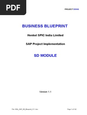 Hsil Sap Sd Blueprint v1 1 1 1sd July 30 2004