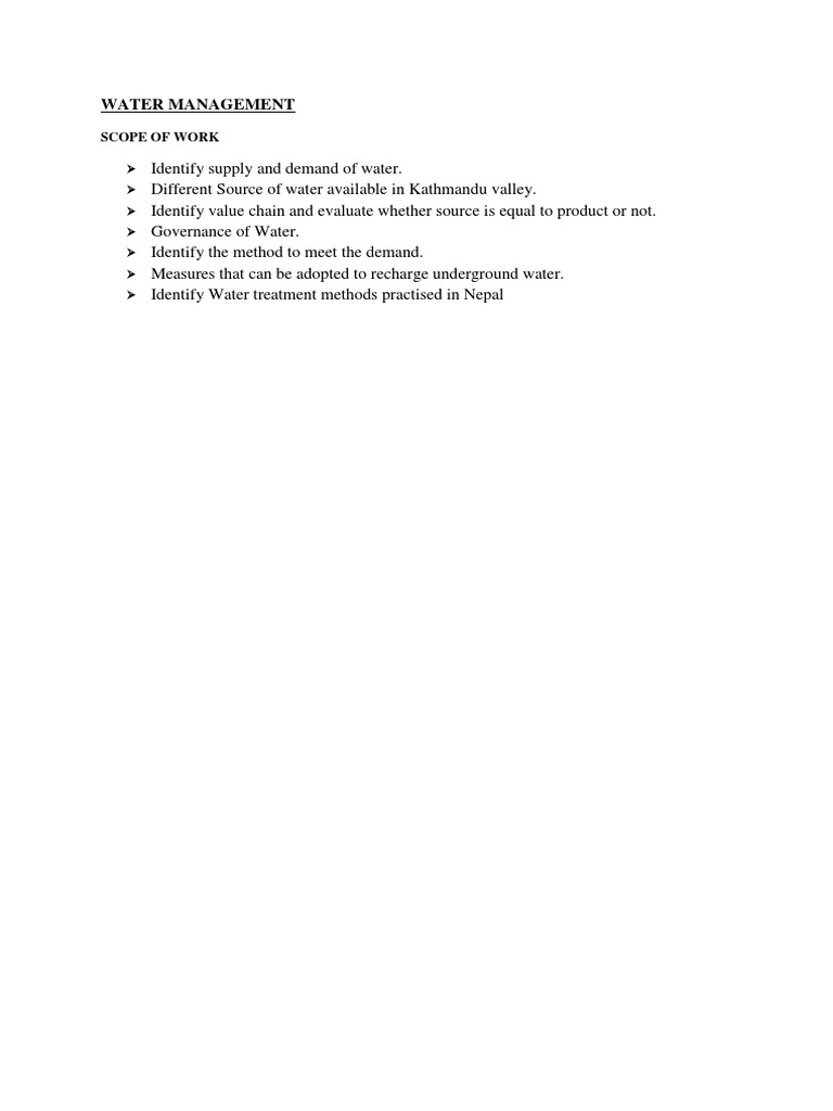 Water Management | PDF