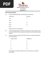 Model Test Papers 2011 12 B.A. Part III, Economics II: Short Answer Type Questions