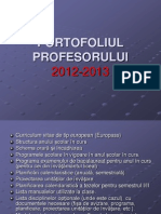 Portofoliul Profesorului 2012