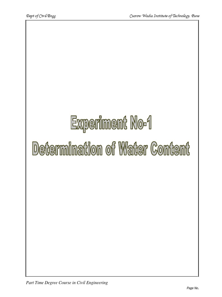 WATER CONTENT DETERMINATION METHODS PDF visual data 3