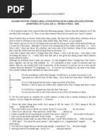 Examen Pentru Verificarea Cunostintelor de Limba Engleza Pentru Admiterea in Clasa Aix-A - Proba Scrisa - 2010