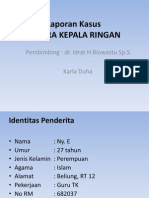 Laporan Kasus Neurologi Cedera Kepala Ringan