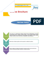 Course Brochure: Testing Tools