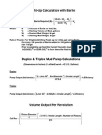 Weight-Up Pump Calc With Barite