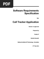 Software Requirement Specification Report For Call Tracking Application