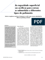 Análise da rugosidade superficial de RAAQ em diferentes polimentos (2005)