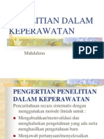 PENELITIAN DALAM KEPERAWATAN