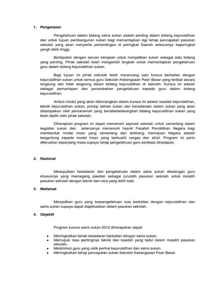 Contoh Kertas Kerja Sains Sukan Tingkatan 6 - sukanverse