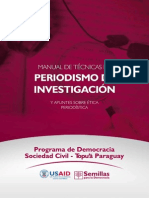 Manual de Técnicas de Periodismo de Investigación y Ética Periodistica