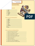 Personal Characteristics Worksheet with Prefixes, Nouns and Adjectives