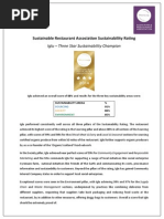 iglu sra sustainability rating 2014 one page summary
