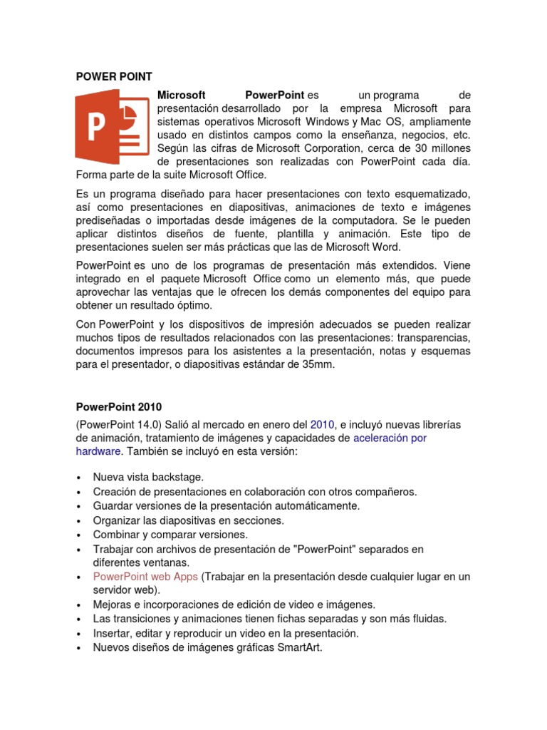 Power Point | PDF | Microsoft PowerPoint | Software
