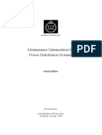 Maintenance Optimization For Power Distribution Systems - PHD - 2008