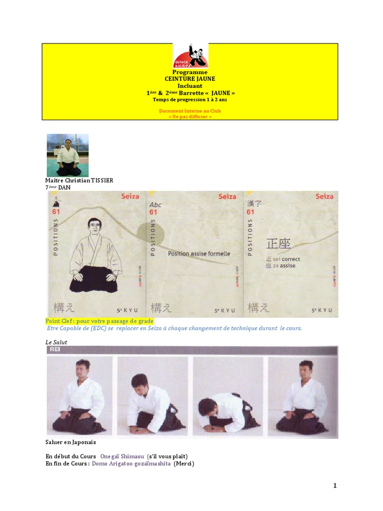 Document JAUNE | PDF | Aïkido | Arts martiaux asiatiques