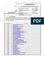 Precommissioning Procedures of Testing & Commissioning