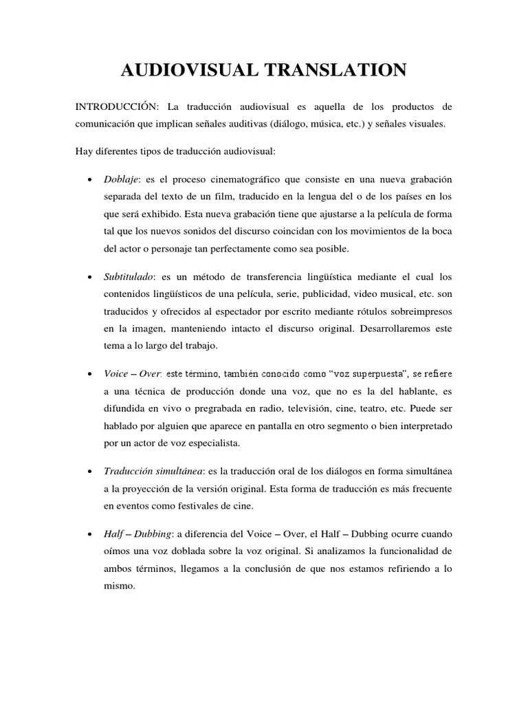Audiovisual Translation PDF Traducciones Semiótica