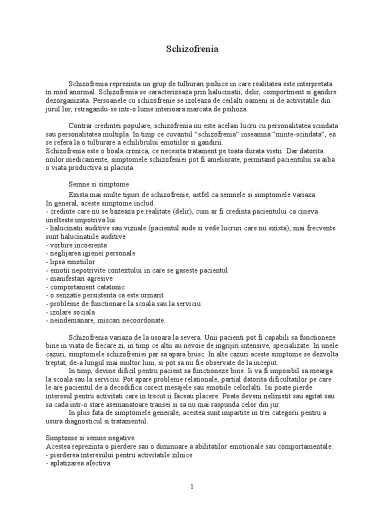 Schizofrenia 1