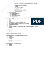 Bases Tecnológicas - Custos e Operações Contábeis