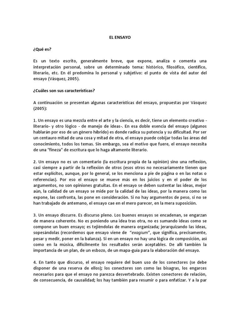 Que es el ensayo.pdf Ensayos Ciencia