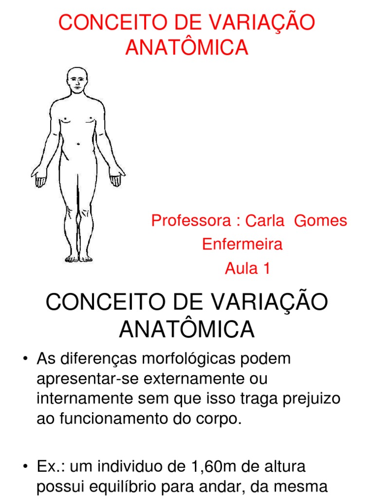 Variações Anatômicas e Seus Fatores | PDF | Anatomia | Homo Sapiens