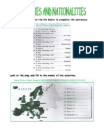 Countries and Nationalities 2