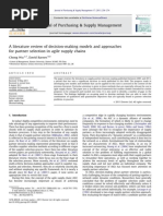Download A Literature Review of Decision-making Models and Approaches for Partner Selection in Agile Supply Chains 2011 by Paulo Semedo SN207321186 doc pdf