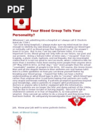 Download Your Blood Group Tells Your Personality by QiLeGeGe  SN20732515 doc pdf