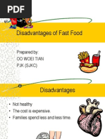 Disadvantages of Fast Food