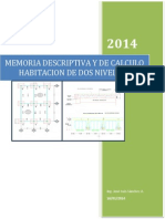 Memoria Descriptiva y de Calculo Habitacion Dos Niveles