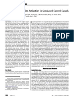 Acoustic Hypochlorite Activation in Simulated Curved Canals