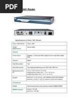 Spesifikasi Cisco 1841 Router